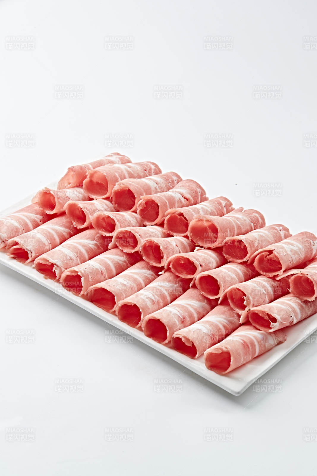 草原肥羊肉卷切片