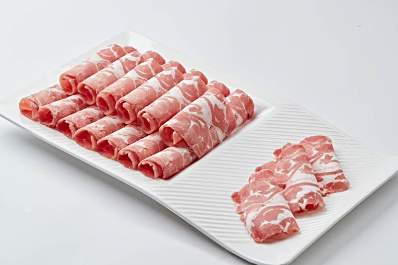 草原肥羊肉卷切片