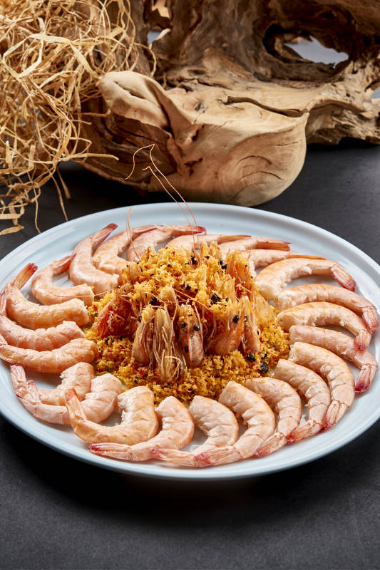 两吃深海大明虾香炸白灼