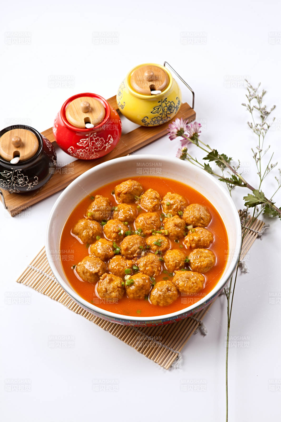 番茄酸汤汆丸子