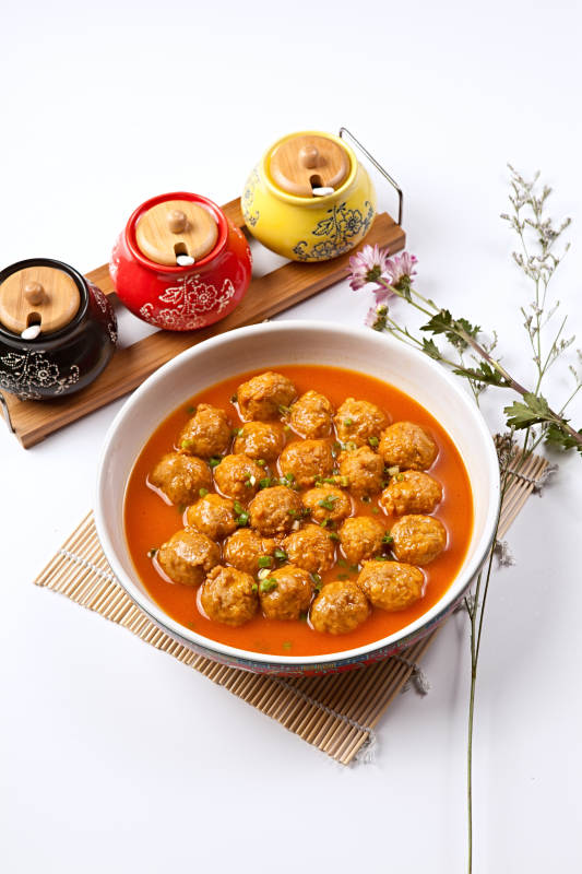 番茄酸汤汆丸子