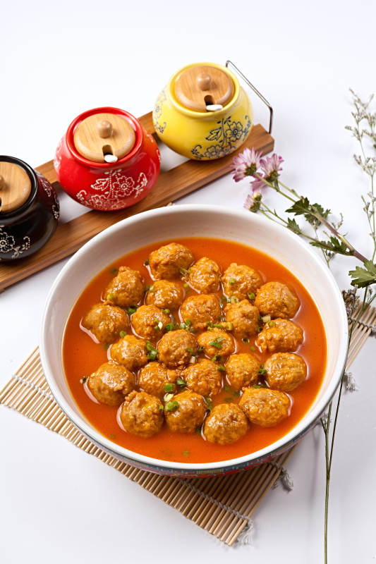 番茄酸汤汆丸子