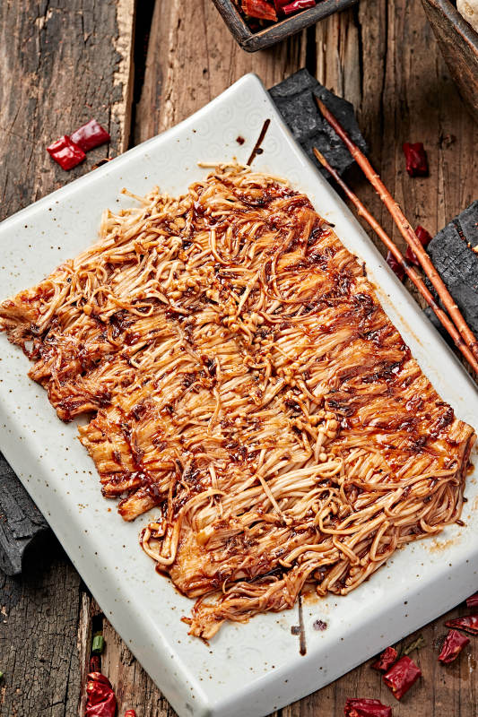 炭烤刷酱金针菇