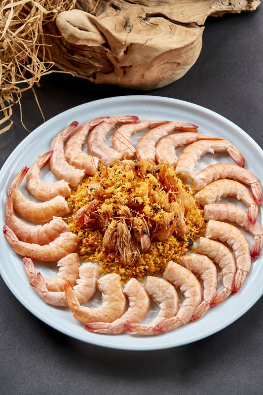 两吃深海大明虾香炸白灼
