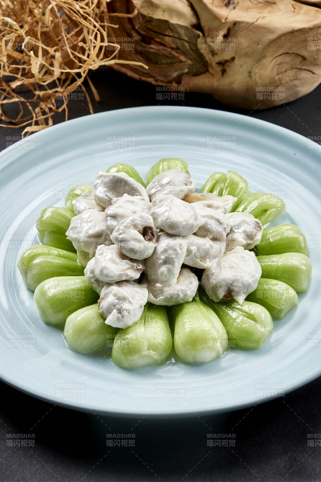 燒油菜配飛龍炒杏鮑菇