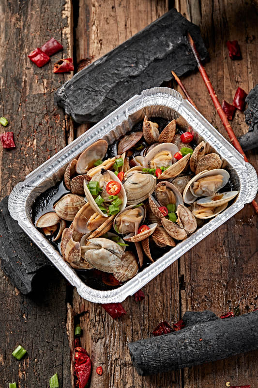 炭烤锡纸酱油花蛤
