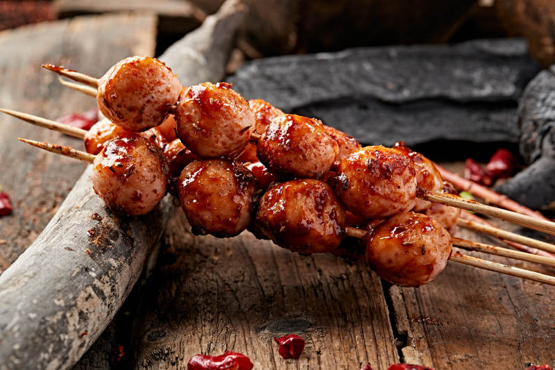 炭烤鱼丸虾丸