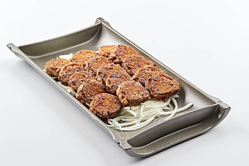 香辣美味的鐵板炭烤草原羊肝