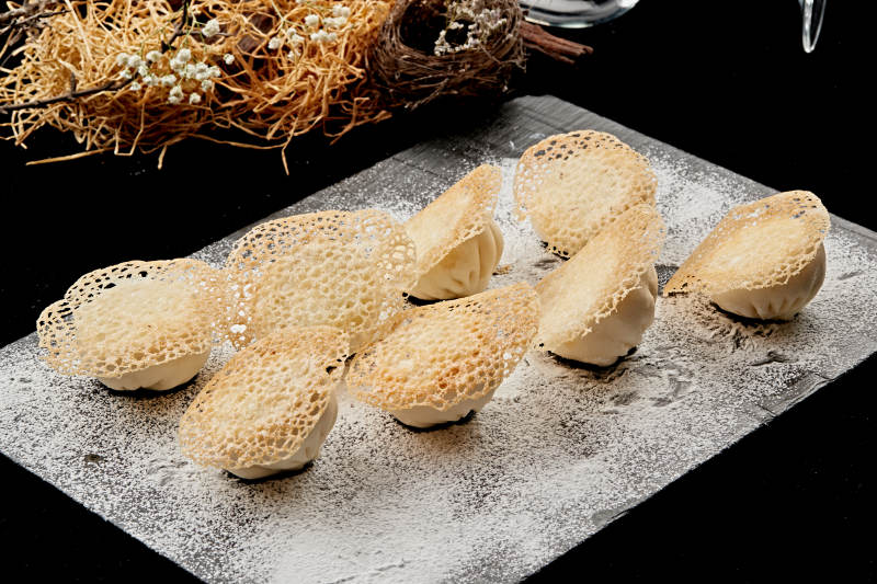 雪花渔网水煎包