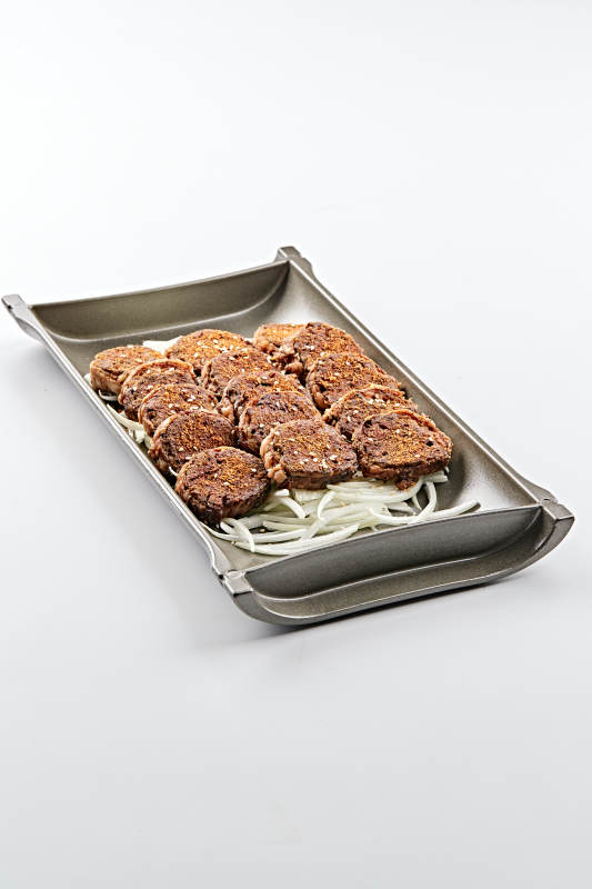 香辣美味的鐵板炭烤草原羊肝