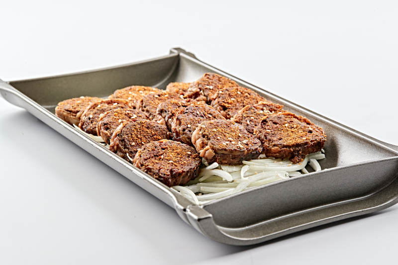 香辣美味的鐵板炭烤草原羊肝