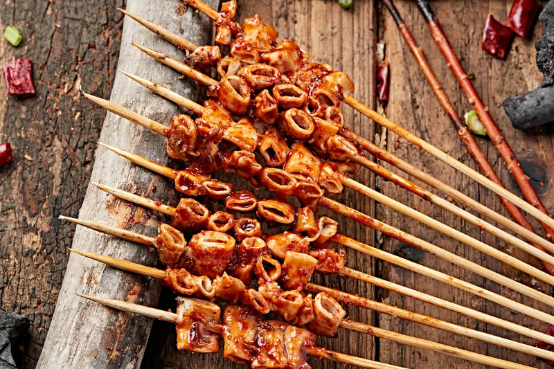 炭烤牛心管黄喉