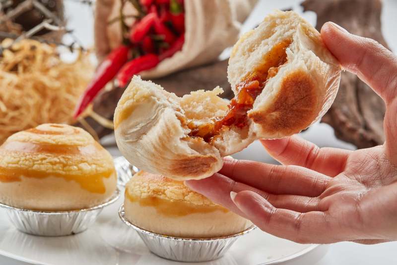 美味茶餐港式菠萝叉烧包