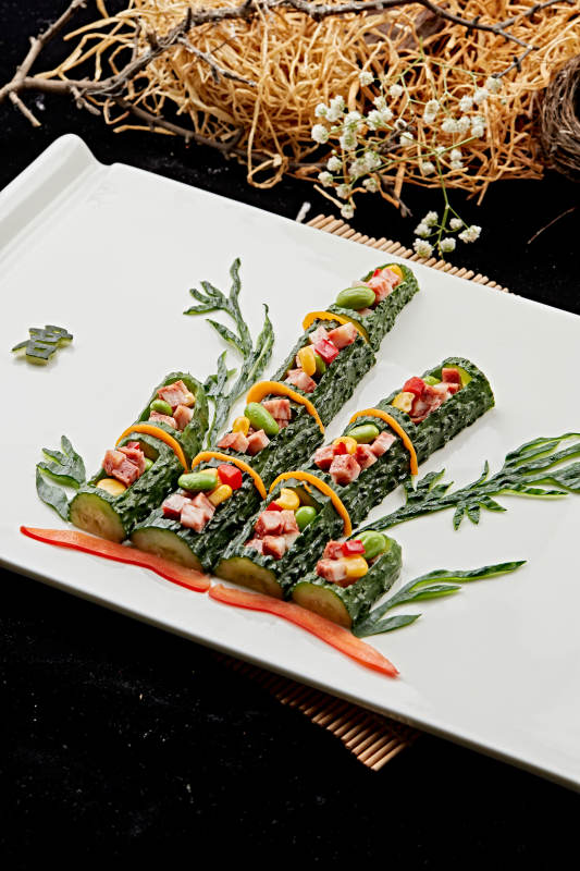 制作精美的艺术凉菜