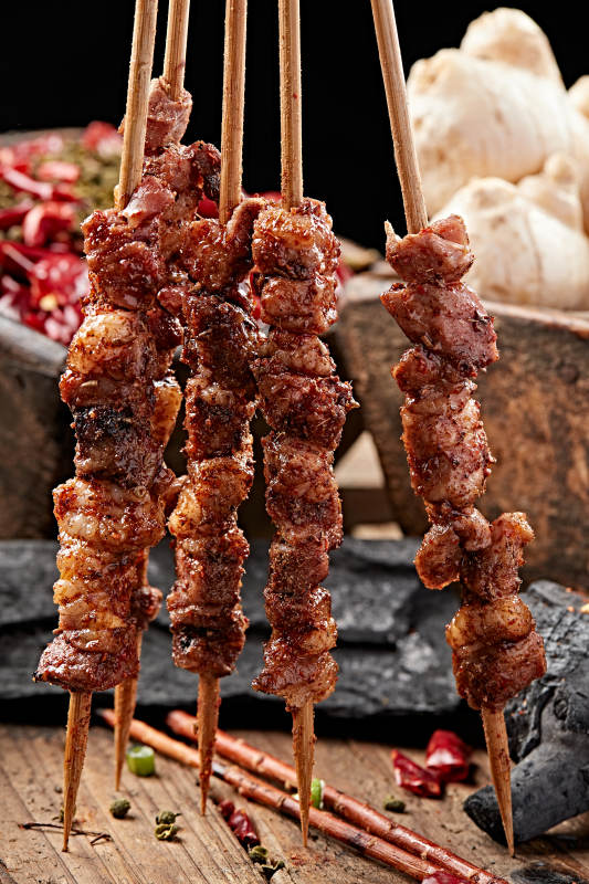 炭烤美味羊肉串