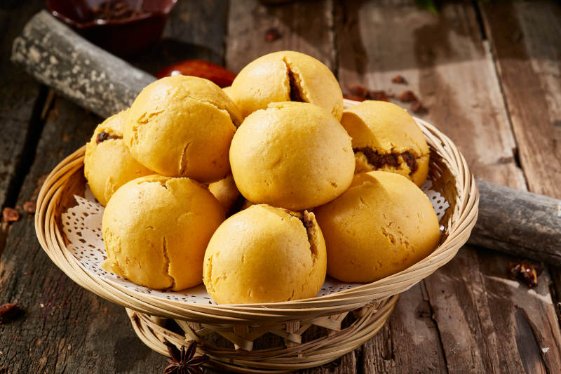 面豆馅开花黄馍馍