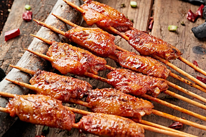 炭烤奥尔良口味鸡翅中