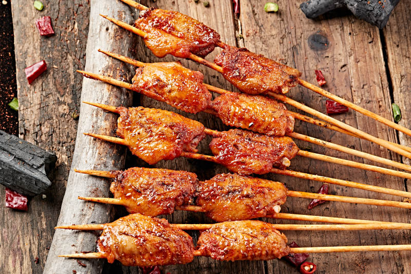 炭烤奥尔良口味鸡翅中
