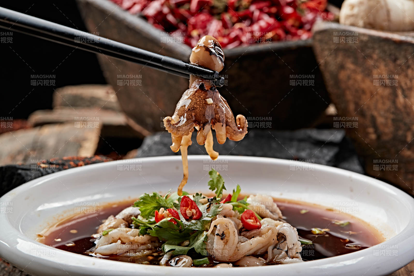 浇汁生淹小八爪鱼