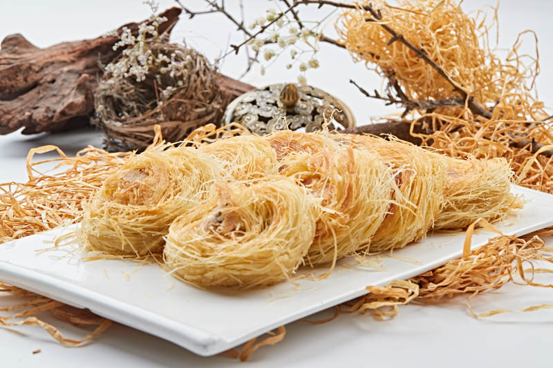 豆沙馅料的盘丝烧饼