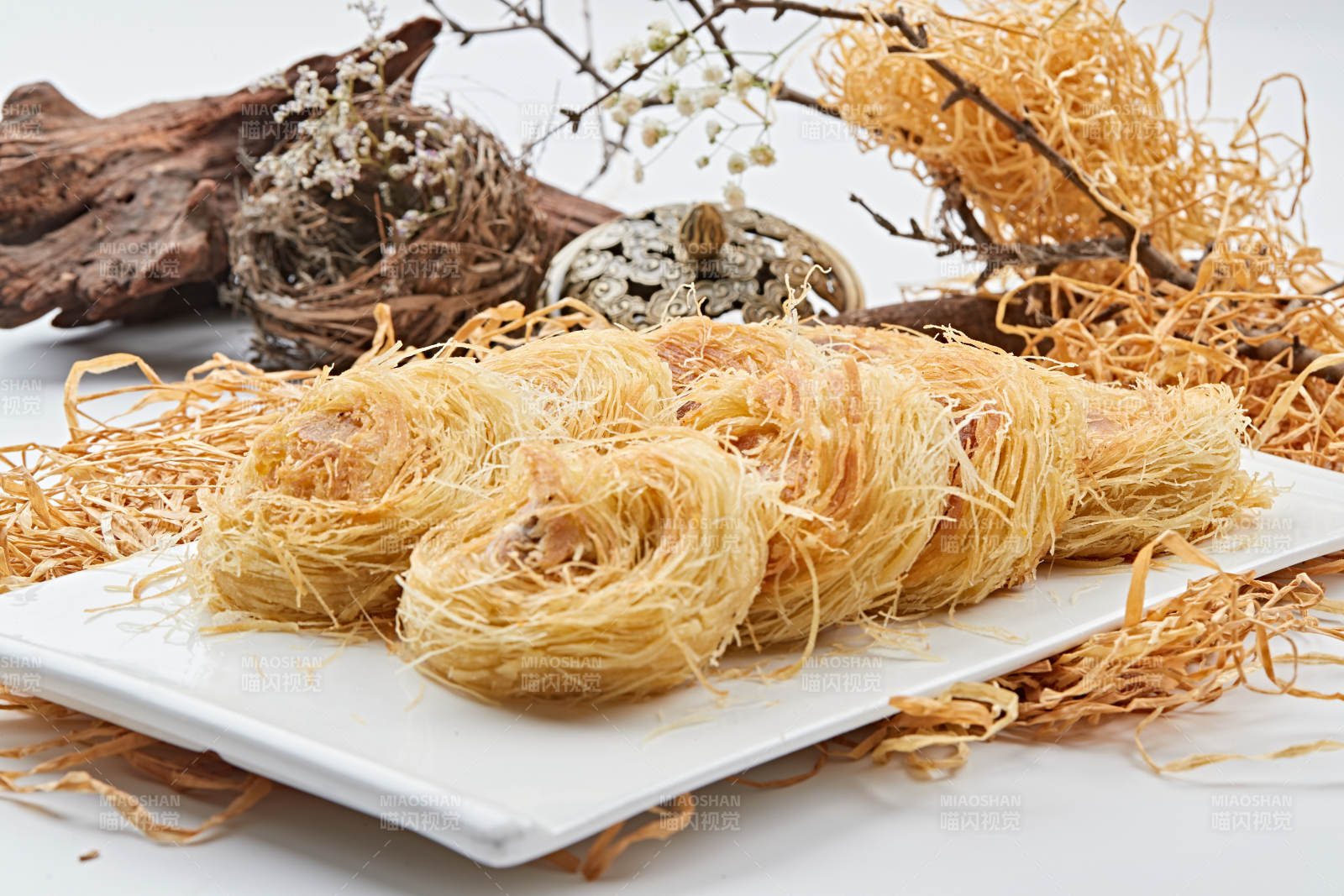 豆沙馅料的盘丝烧饼