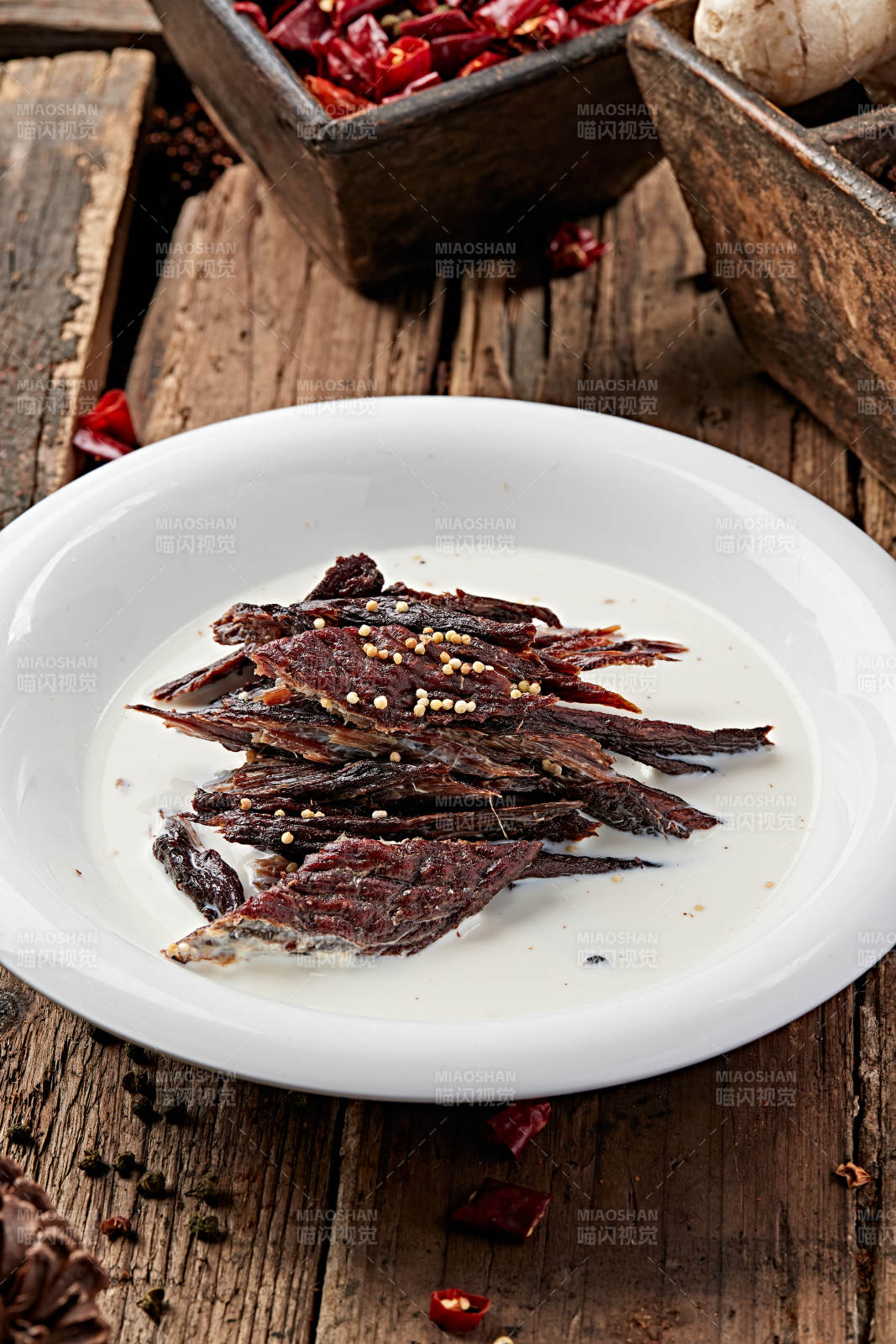 草原老酸奶泡蒙式风干牛肉