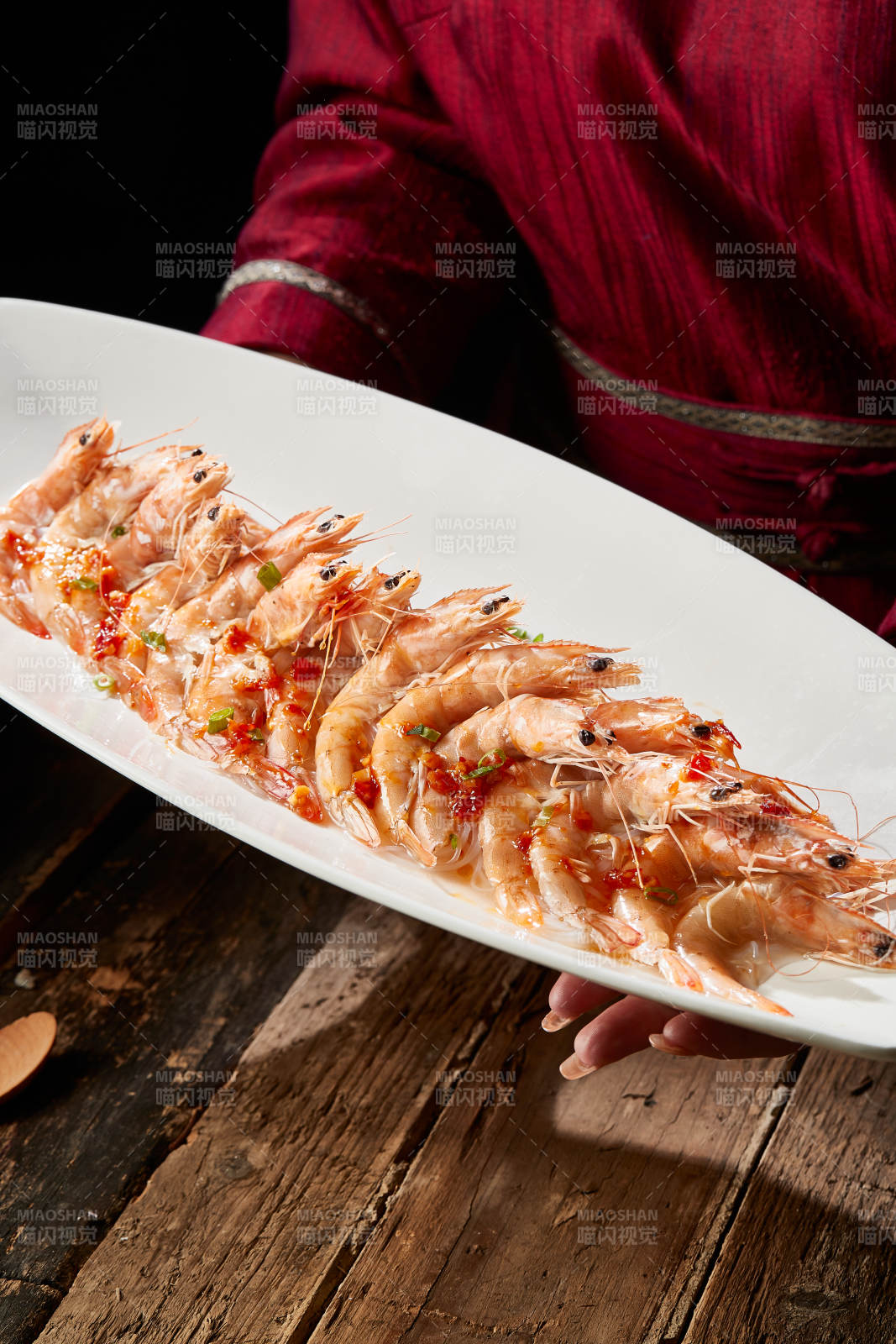 粉丝剁椒蒸开背虾图片