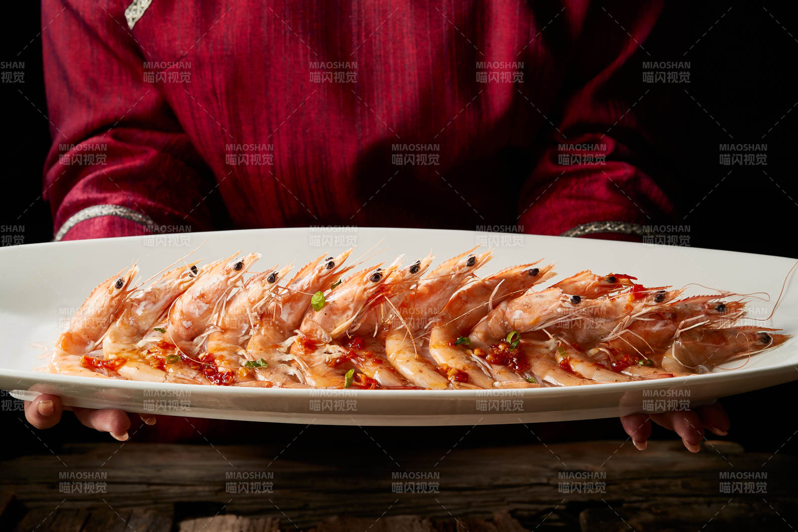 粉丝剁椒蒸开背虾图片