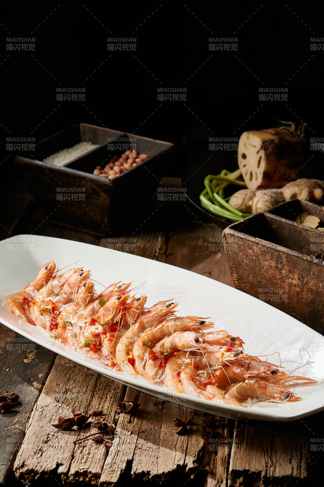 粉丝剁椒蒸开背虾图片