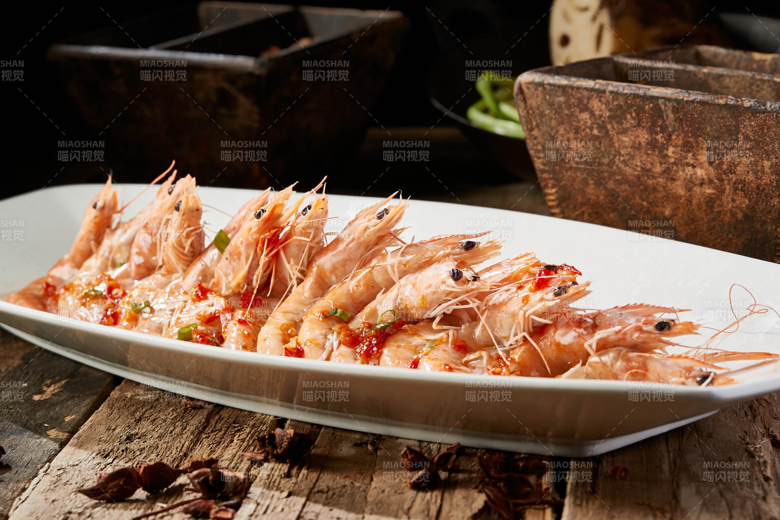 粉丝剁椒蒸开背虾