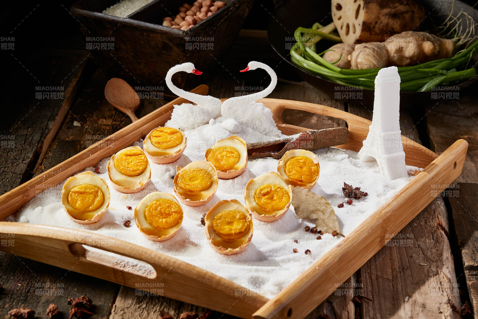 分切爆腌海鸭蛋