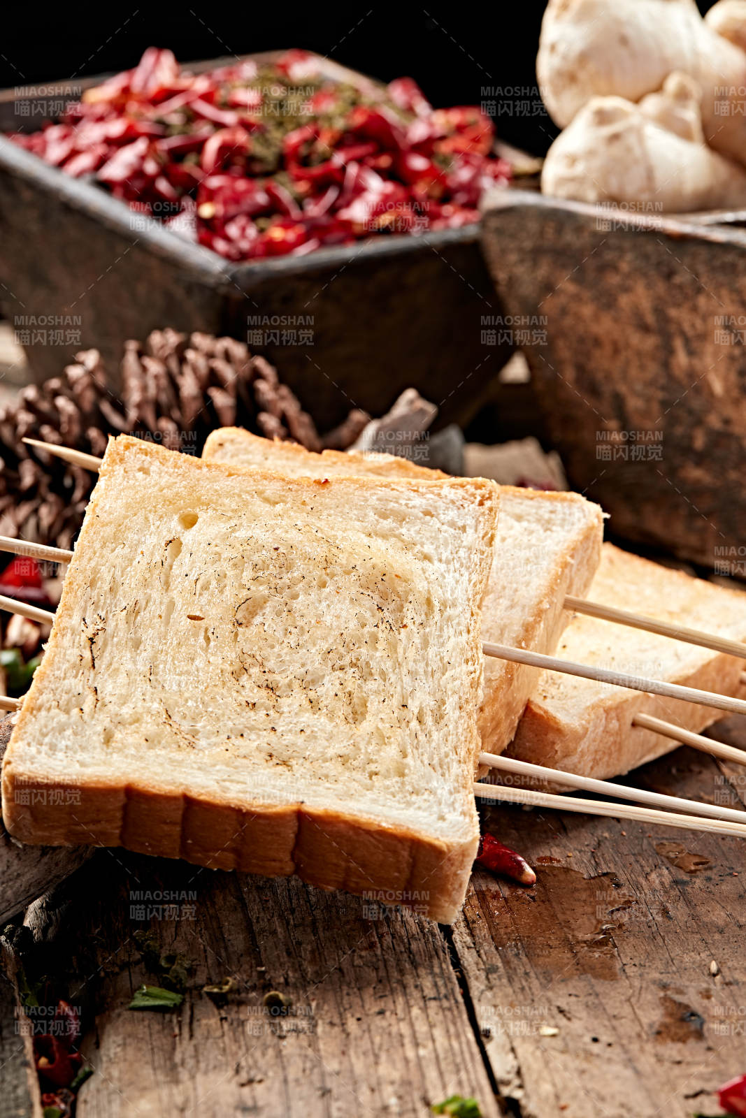 炭烤全麥面包片