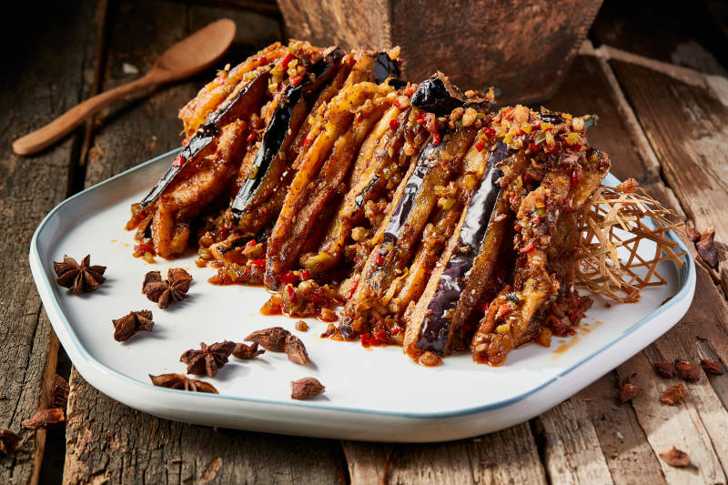 肉沫竹篓酱茄子