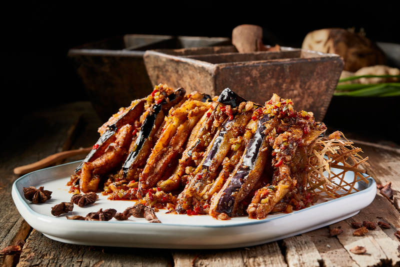 肉沫竹篓酱茄子