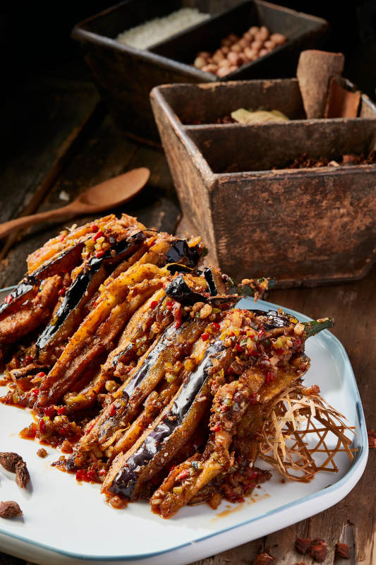 肉沫竹篓酱茄子