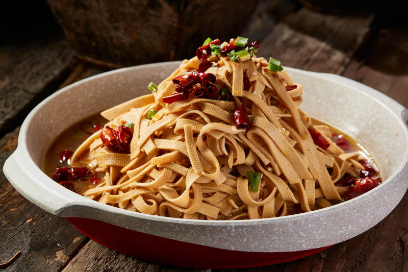 葱香辣炒干豆腐丝