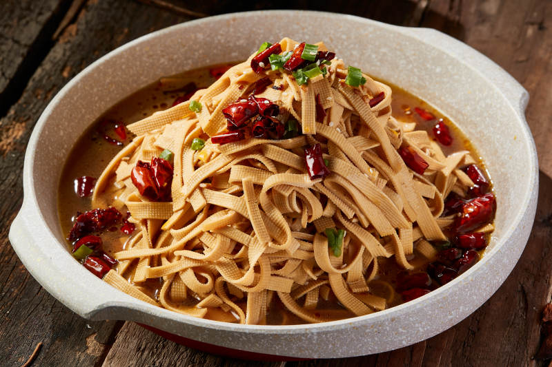 葱香辣炒干豆腐丝