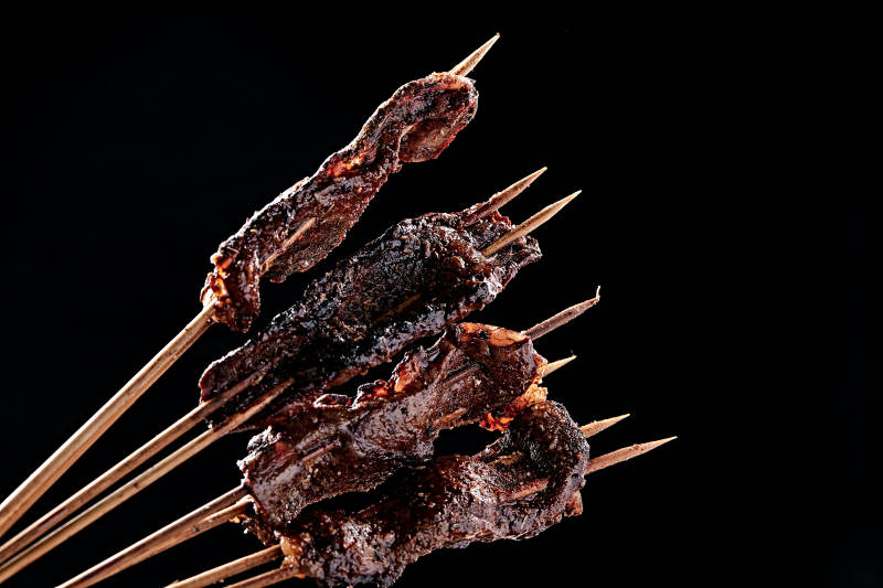 炭烤裹油羊肝片