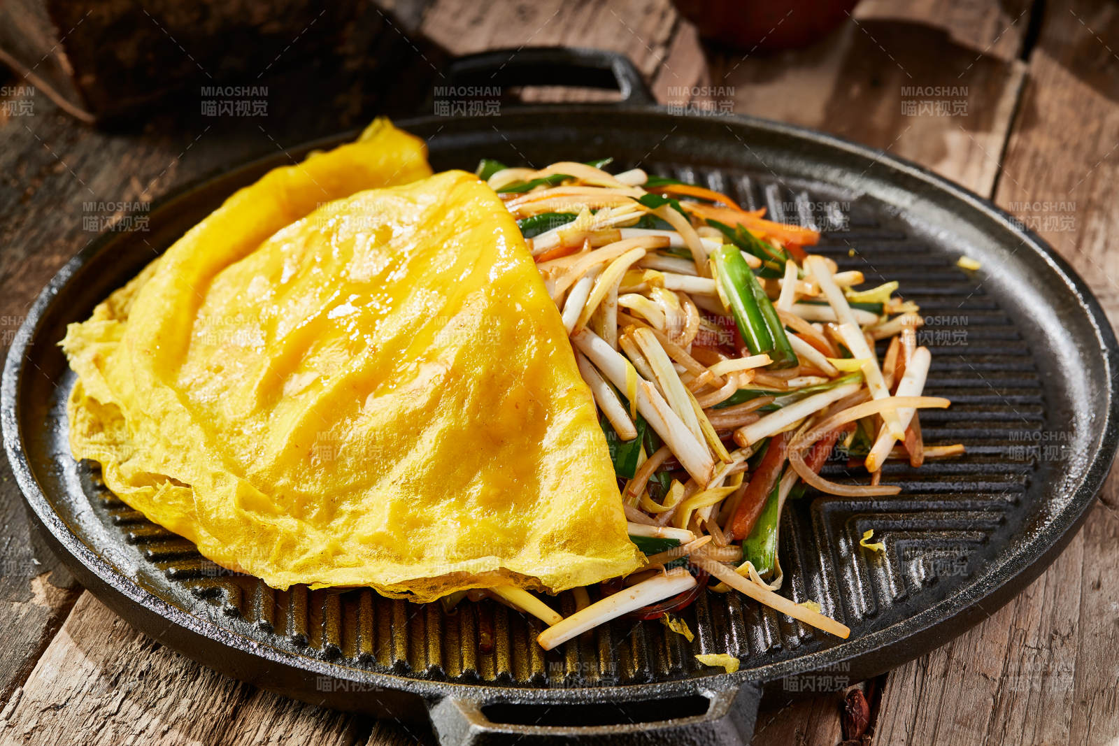 鐵板蛋餅素四樣