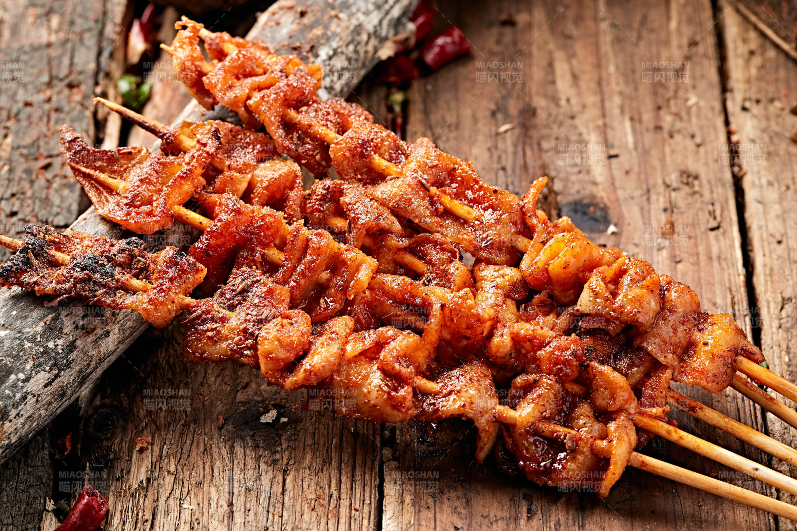美味串烤鸡皮