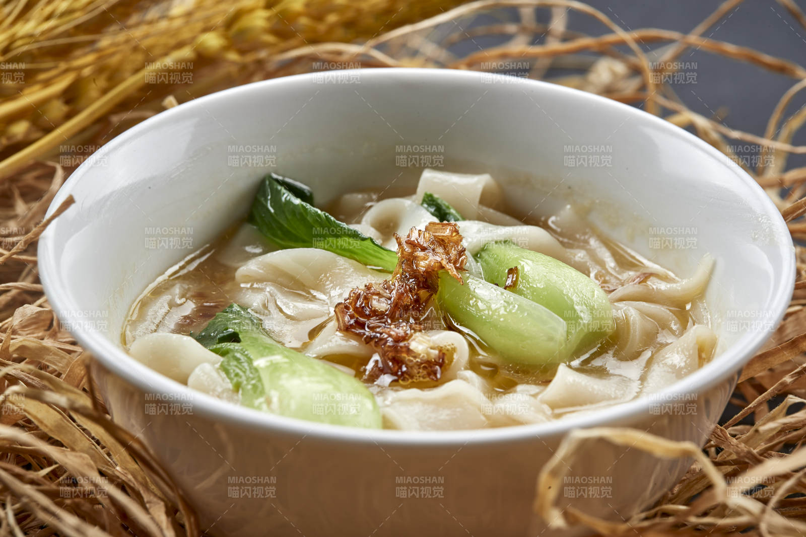 老陜面食蔥油渣油菜素湯扯面