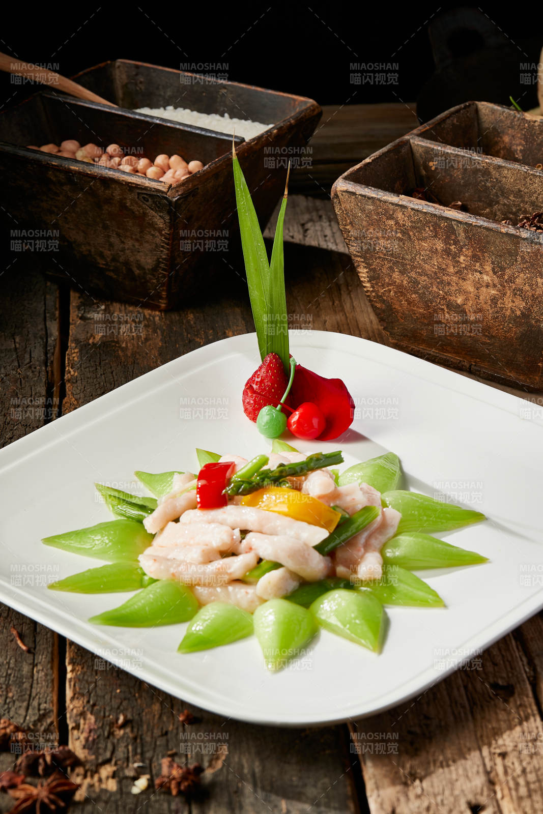 青萵筍小炒鮮蝦柳