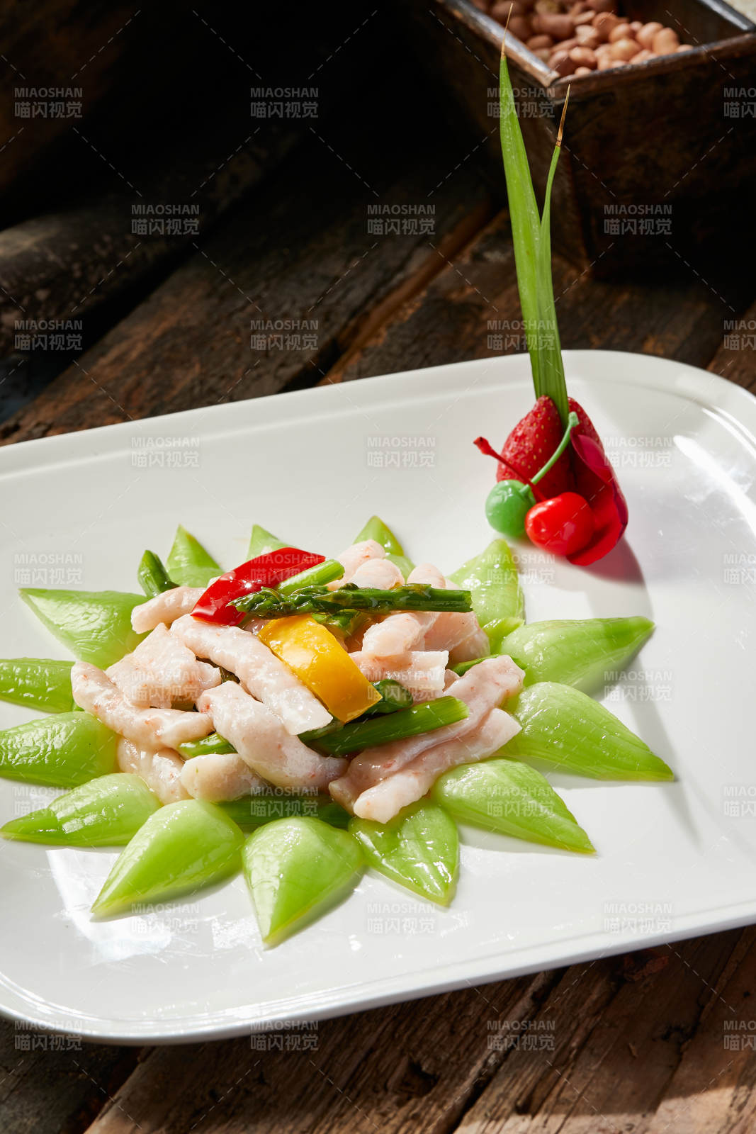 青萵筍小炒鮮蝦柳