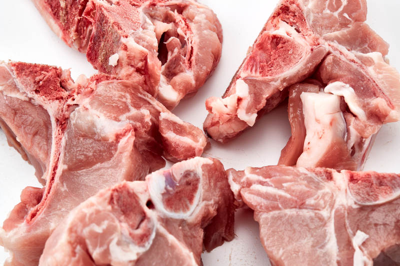 檢疫合格的屠宰生鮮豬肉