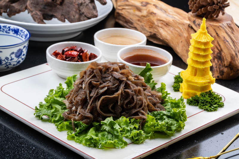 蘸汁鹵味毛肚絲