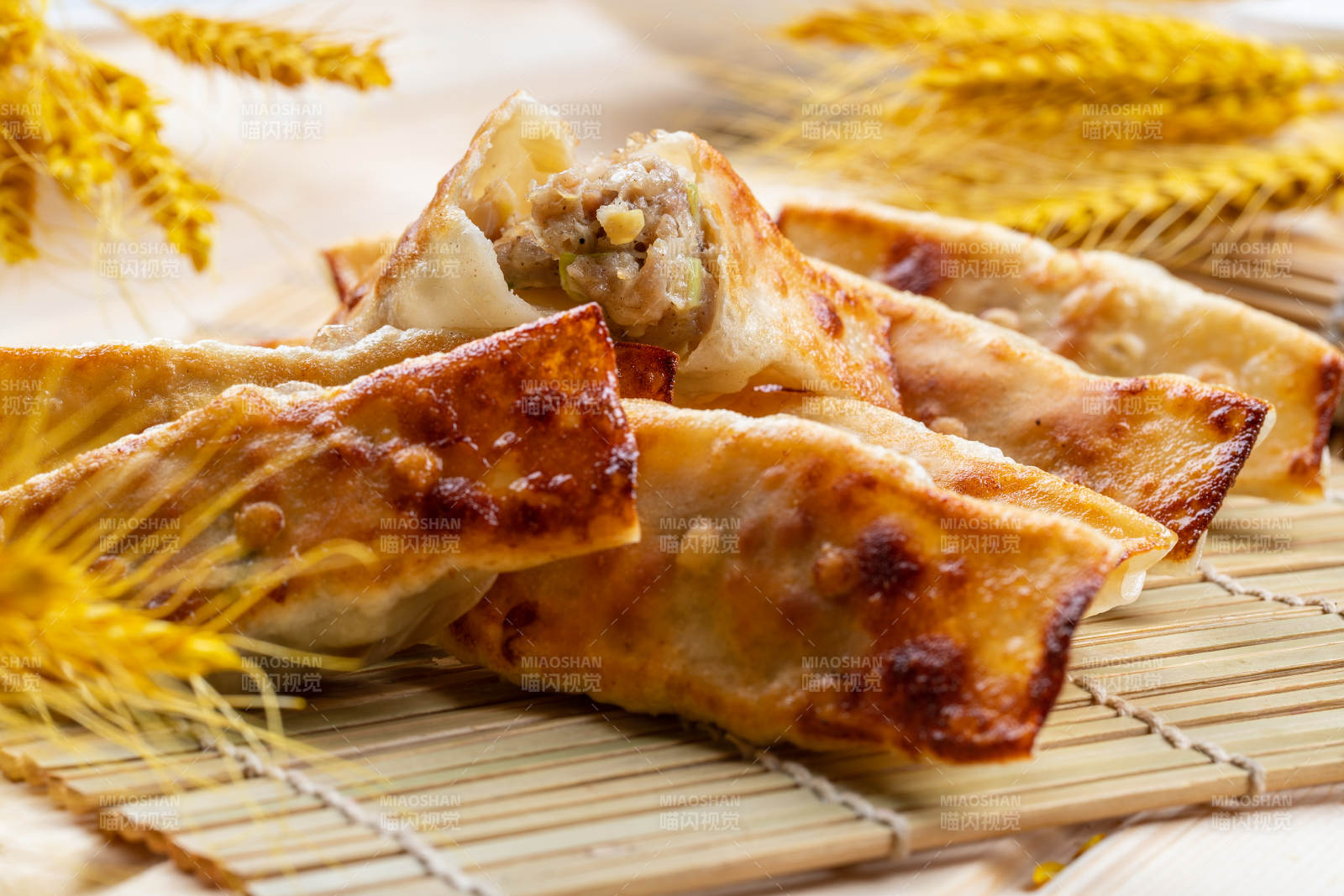 猪肉馅料的美味锅贴饺子