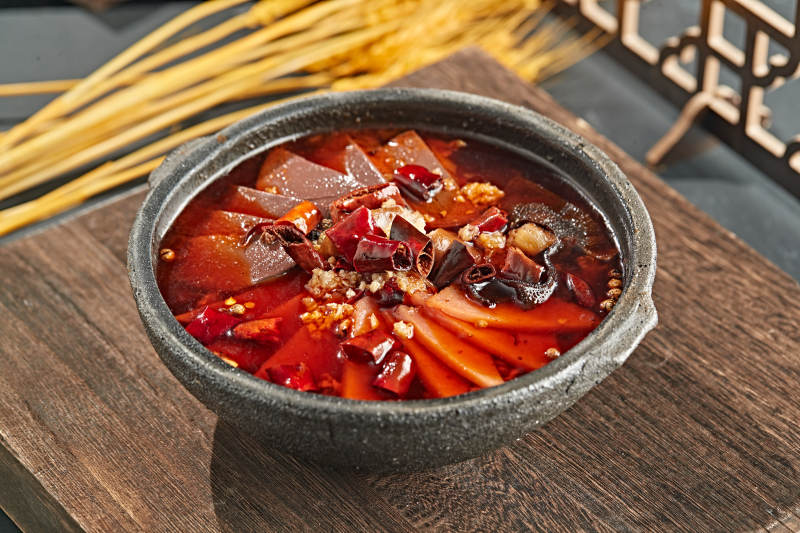 砂锅川味毛血旺