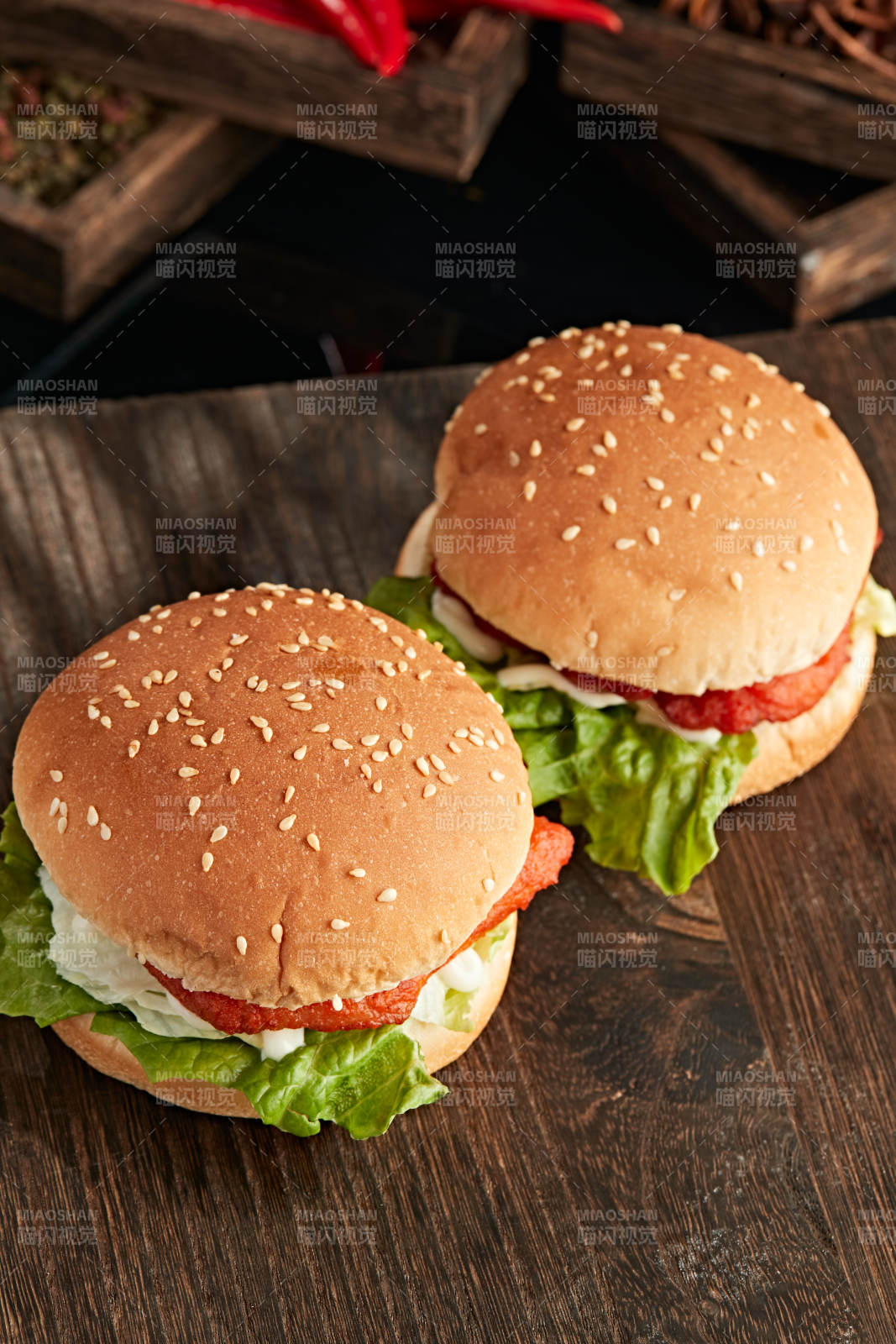 美味炸鸡汉堡包