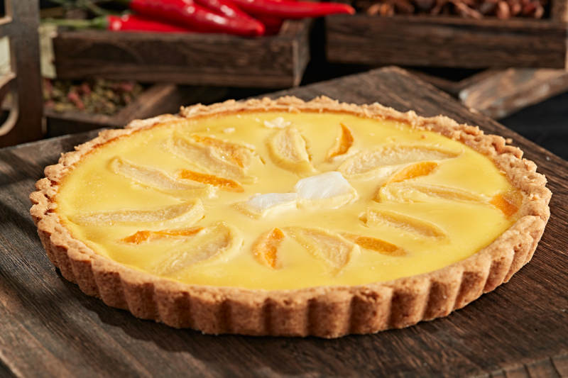 圆形烤苹果派