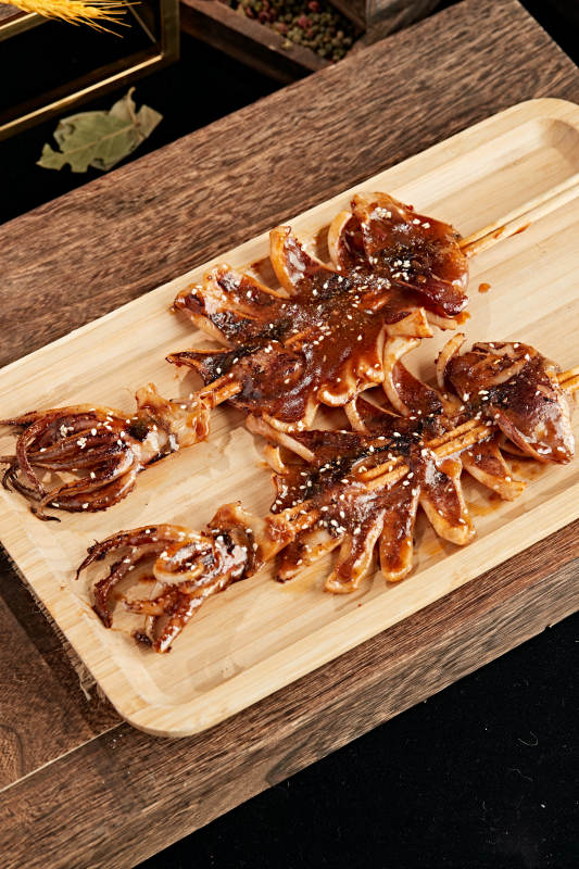 铁板香烤大鱿鱼